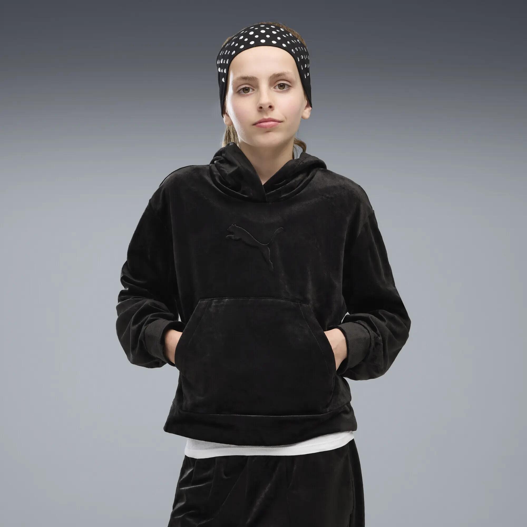 Hoodie court décontracté en velours Essentials Elevated Enfant et Adolescent 2/5
