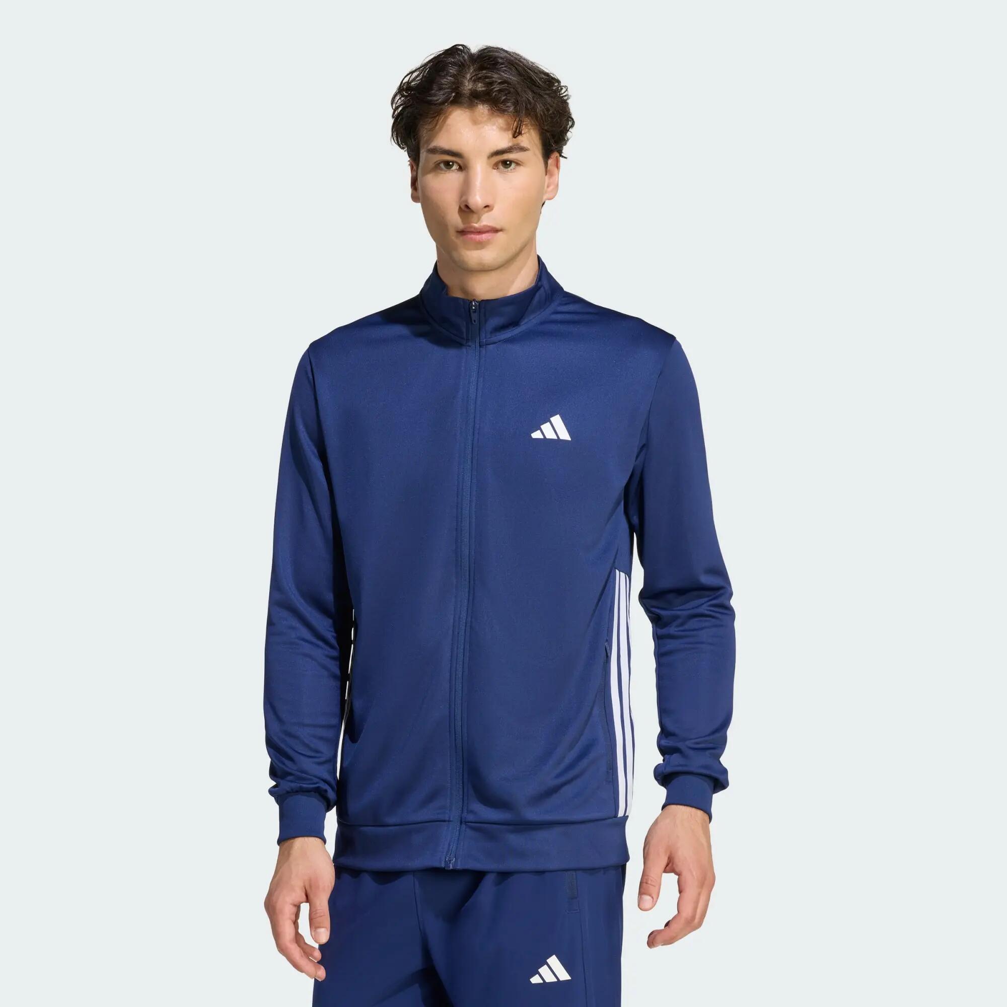 BLUZĂ DE TRENING WORKOUT ESSENTIALS ALL-SET 3-STRIPES KNIT