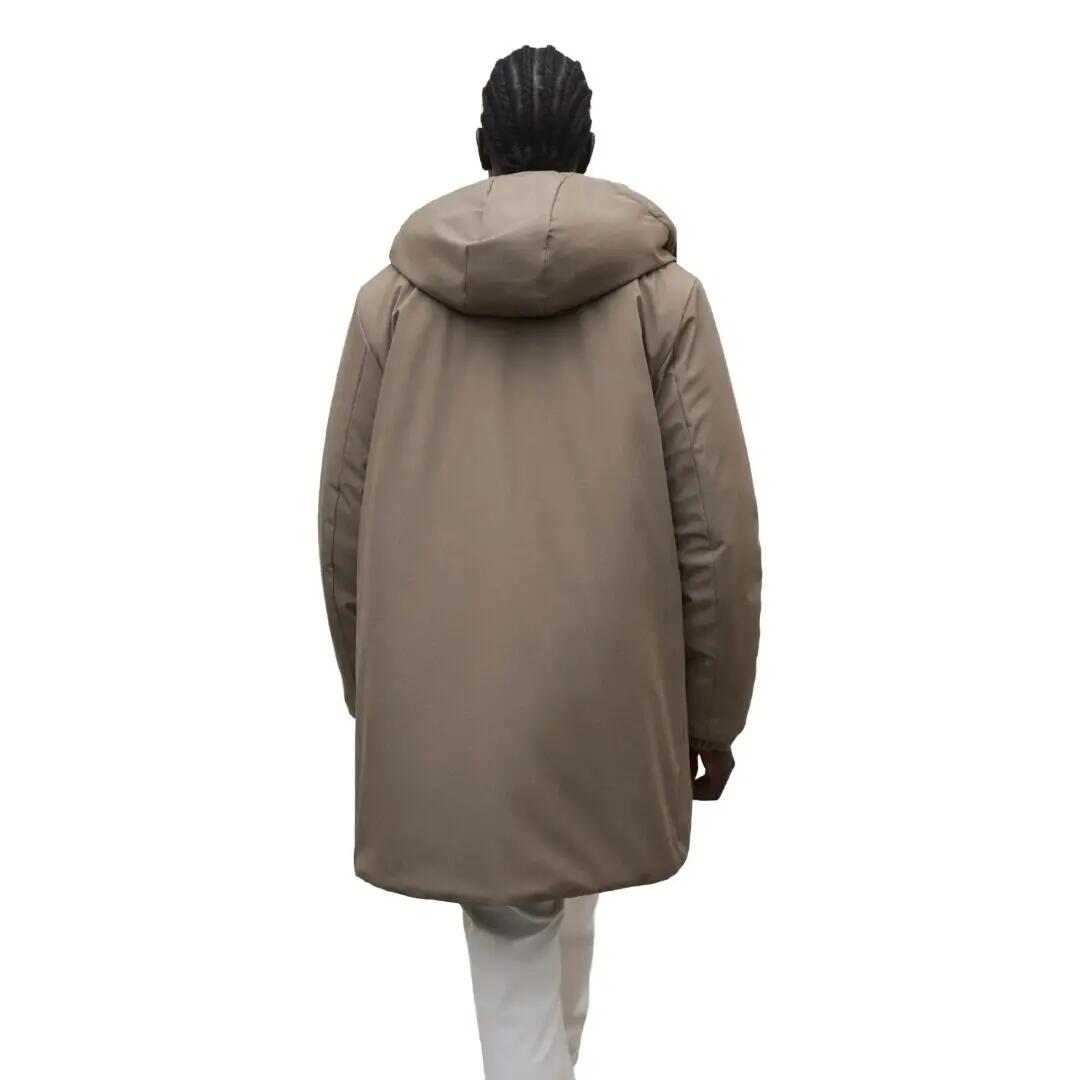 Cazadora Marrón Ecoalf Pasu Jacket Nut Repelente Al Agua Cómoda y Versátil 3/4