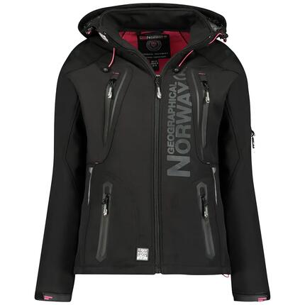 Veste softshell - Randonnée - Femme - Imperméable et coupe-vent - Noire
