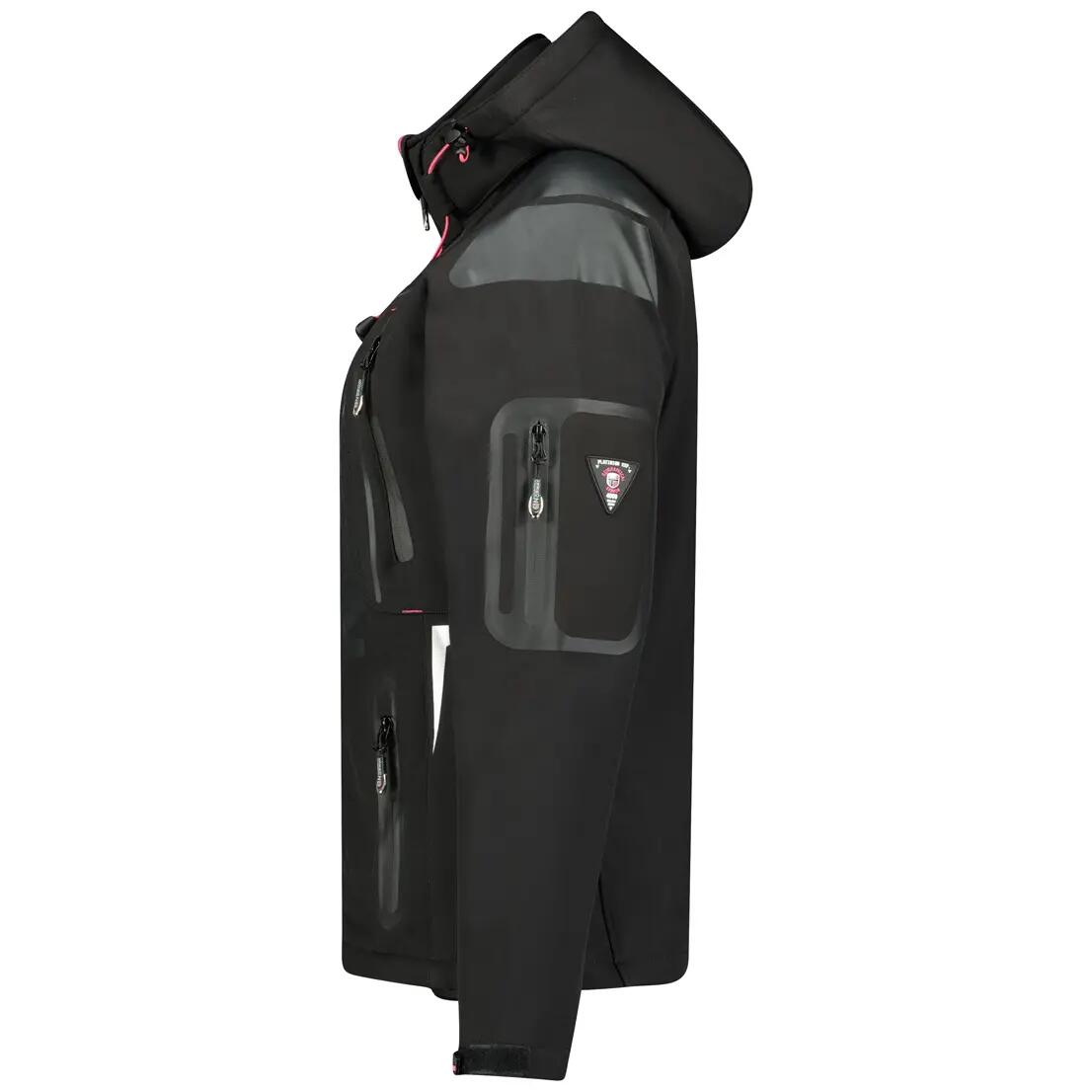 Veste softshell - Randonnée - Femme - Imperméable et coupe-vent - Noire 4/4