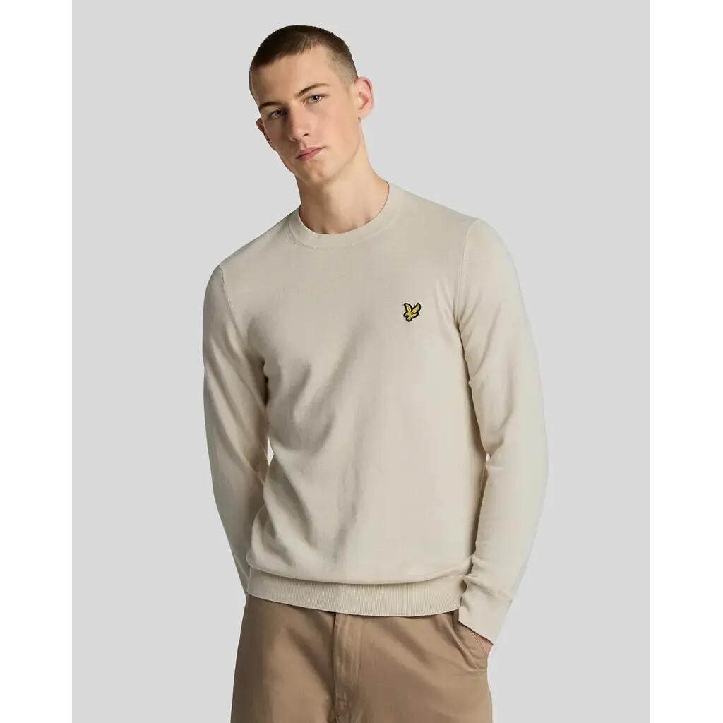 Ronde hals trui van merinowol katoen Lyle & Scott 2/5