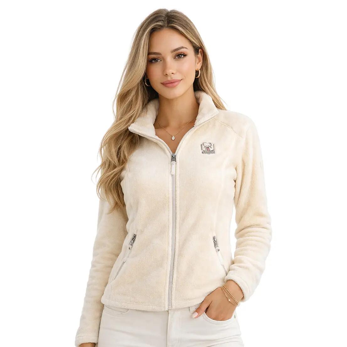 Giacca pile – Escursionismo – Donna – Geographical Norway – Slim, Bianco 5/6