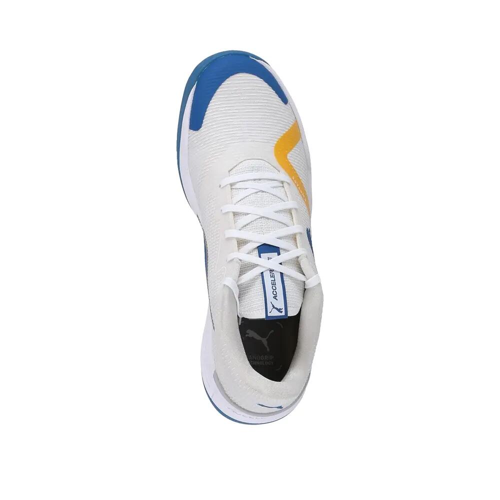 Zapatillas de balonmano PUMA Accelerate Turbo Nitro II Blancas/Azules/Naranjas 8/8