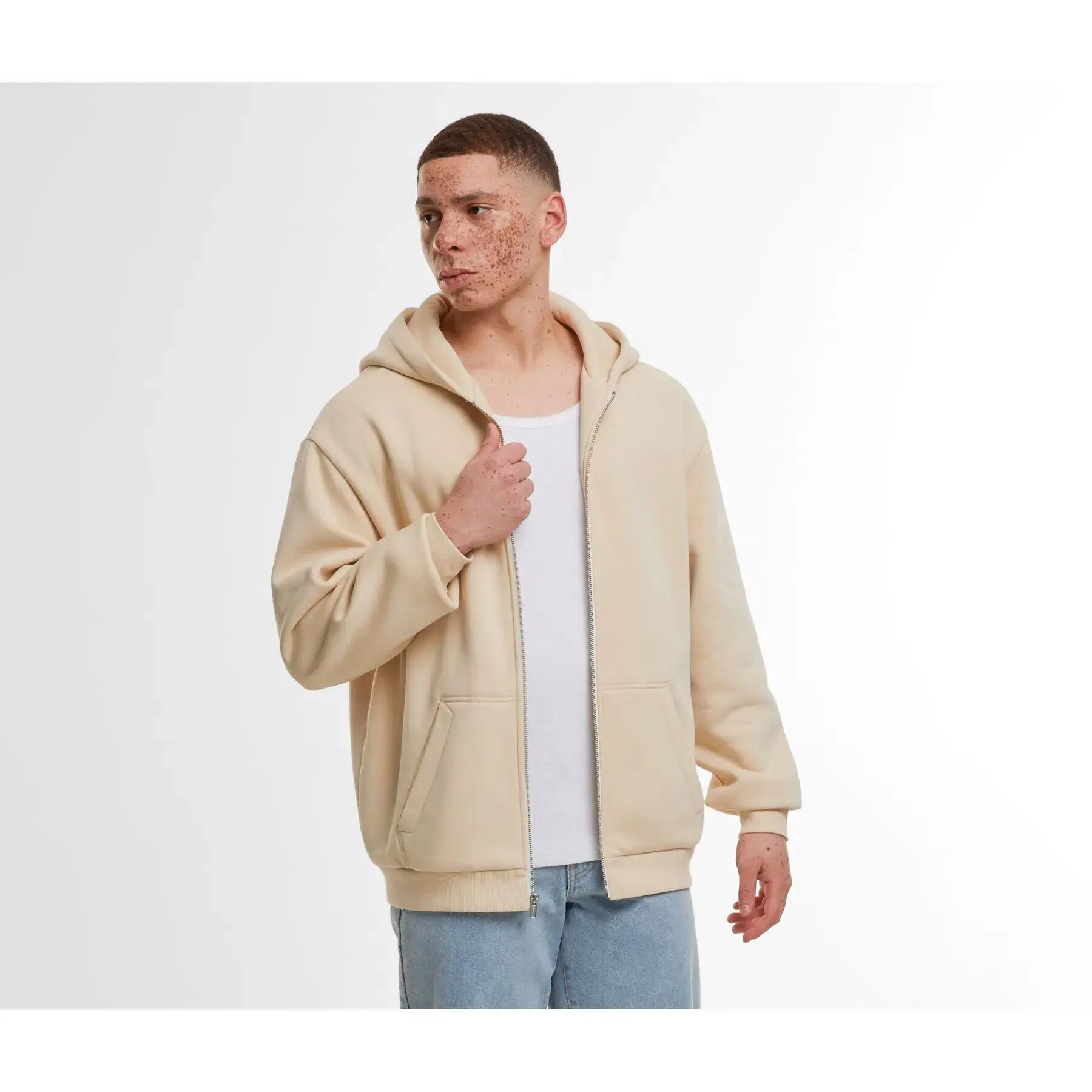Sweatshirt com capuz e fecho de correr Build Your Brand Loose Fit 2/6