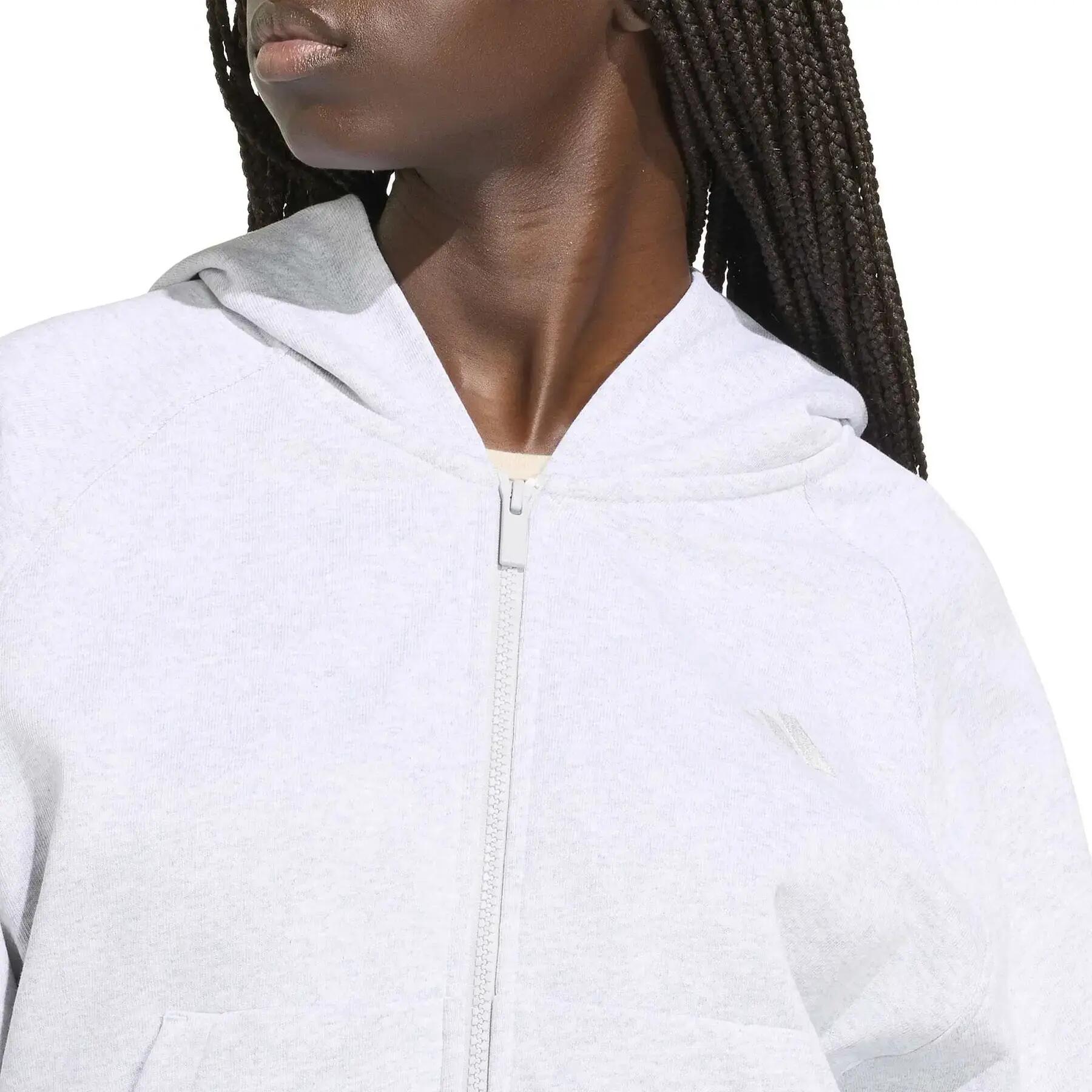 Sweatshirt à capuche full zip femme adidas 3-Stripes 6/6