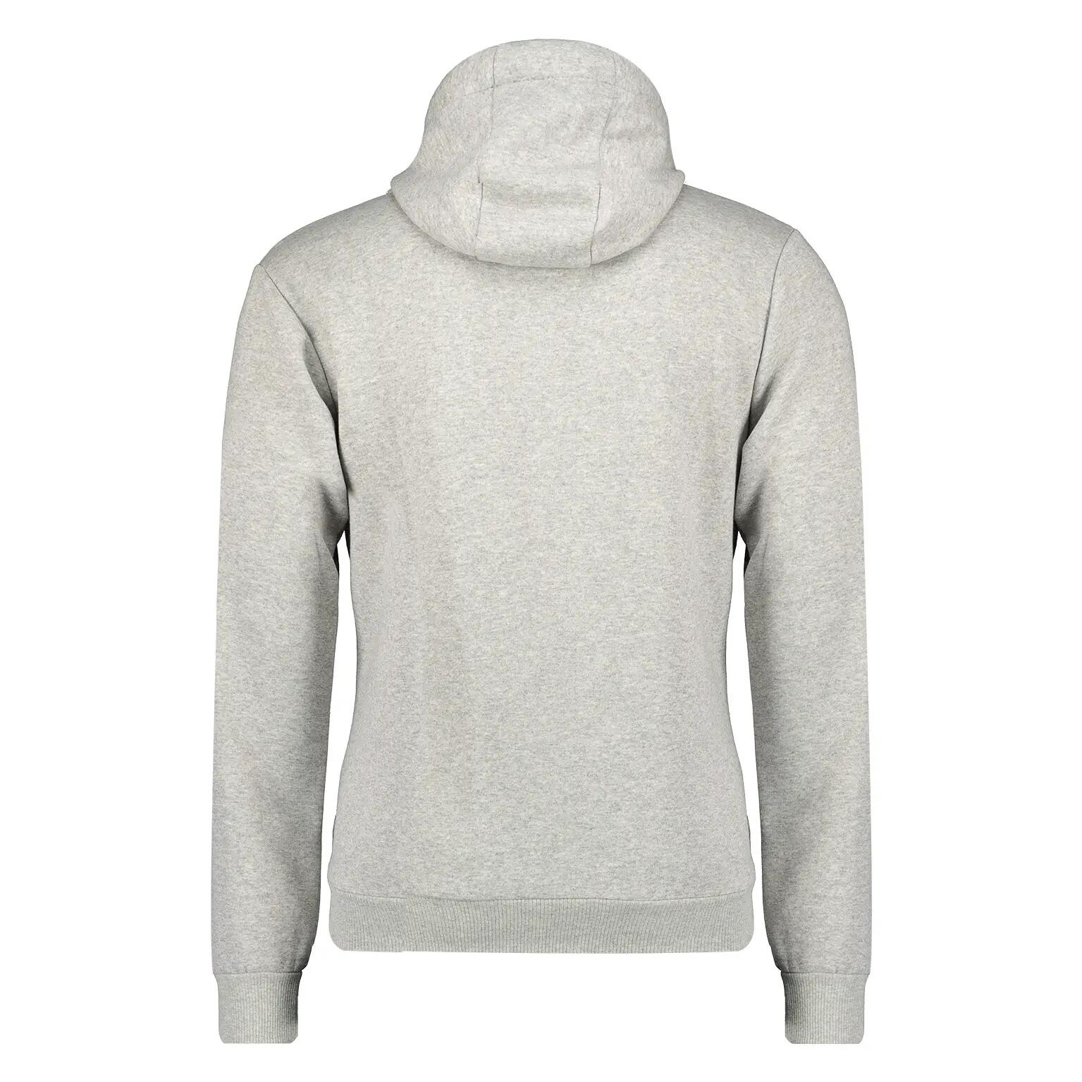 Men’s sports sweatshirt with hood and zip, grey 2/4