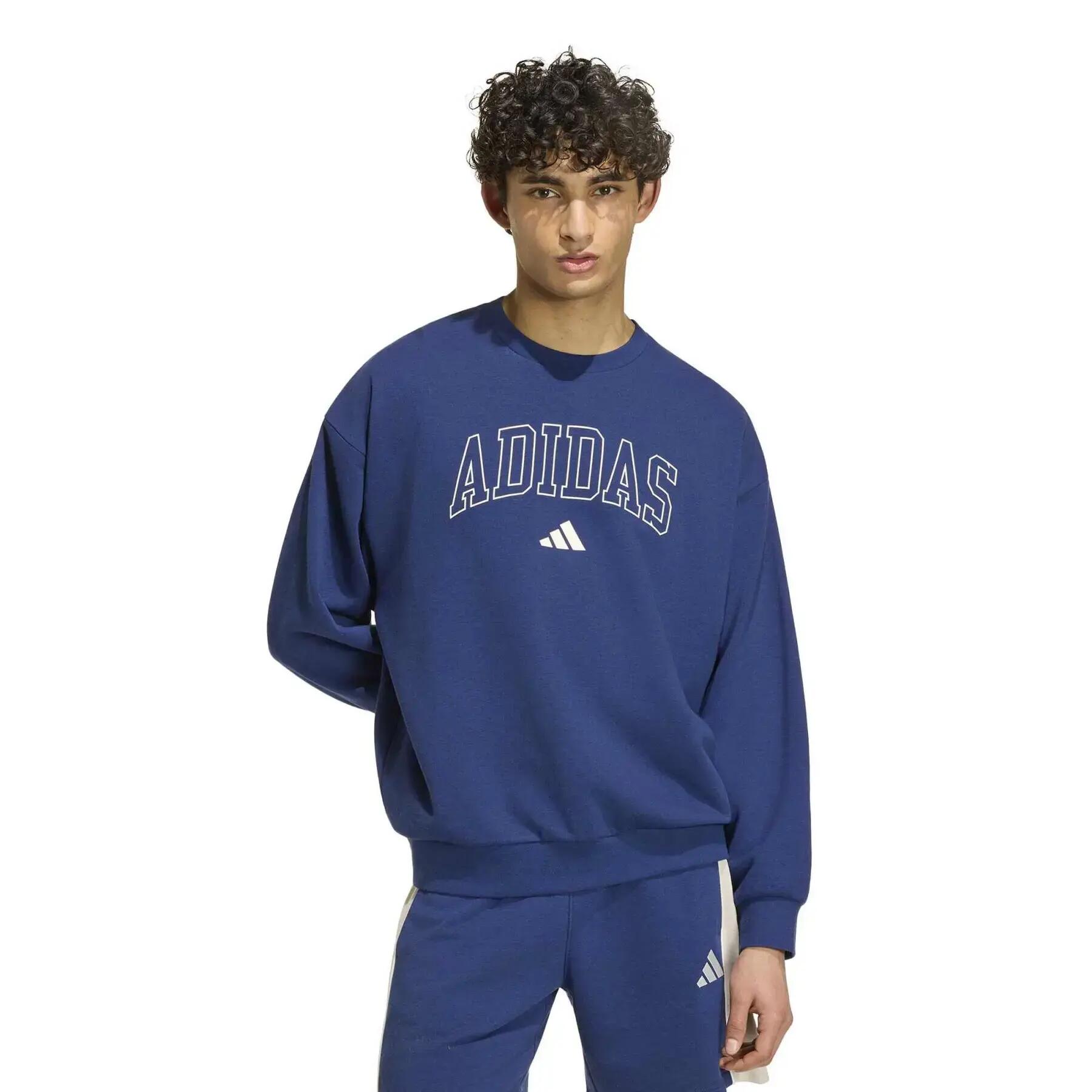 Sweatshirt french terry adidas Seasonal Essentials Collegiate 2/6