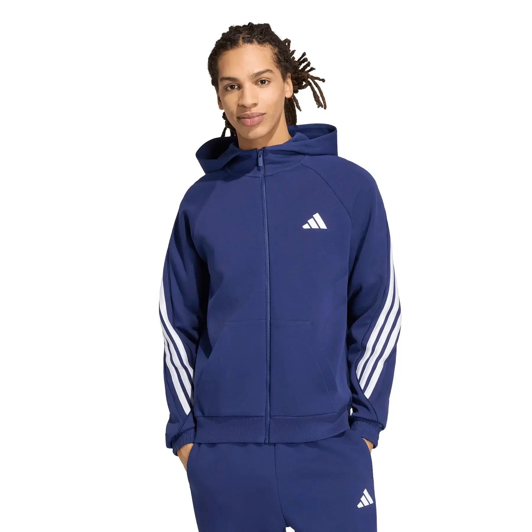 Sweatshirt à capuche full zip adidas Stadium 3-Stripes 2/6