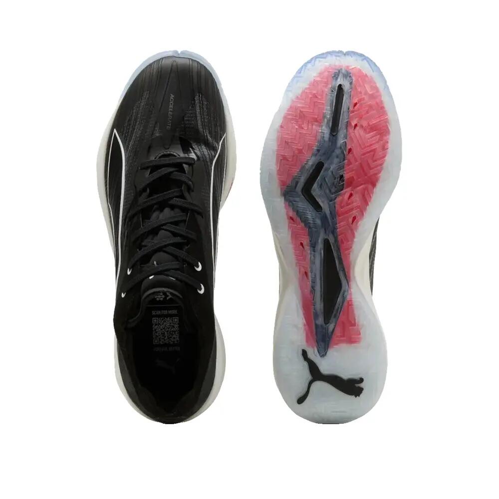Chaussures de handball PUMA Accelerate Nitro SQD 5 Noir/Blanc 5/6