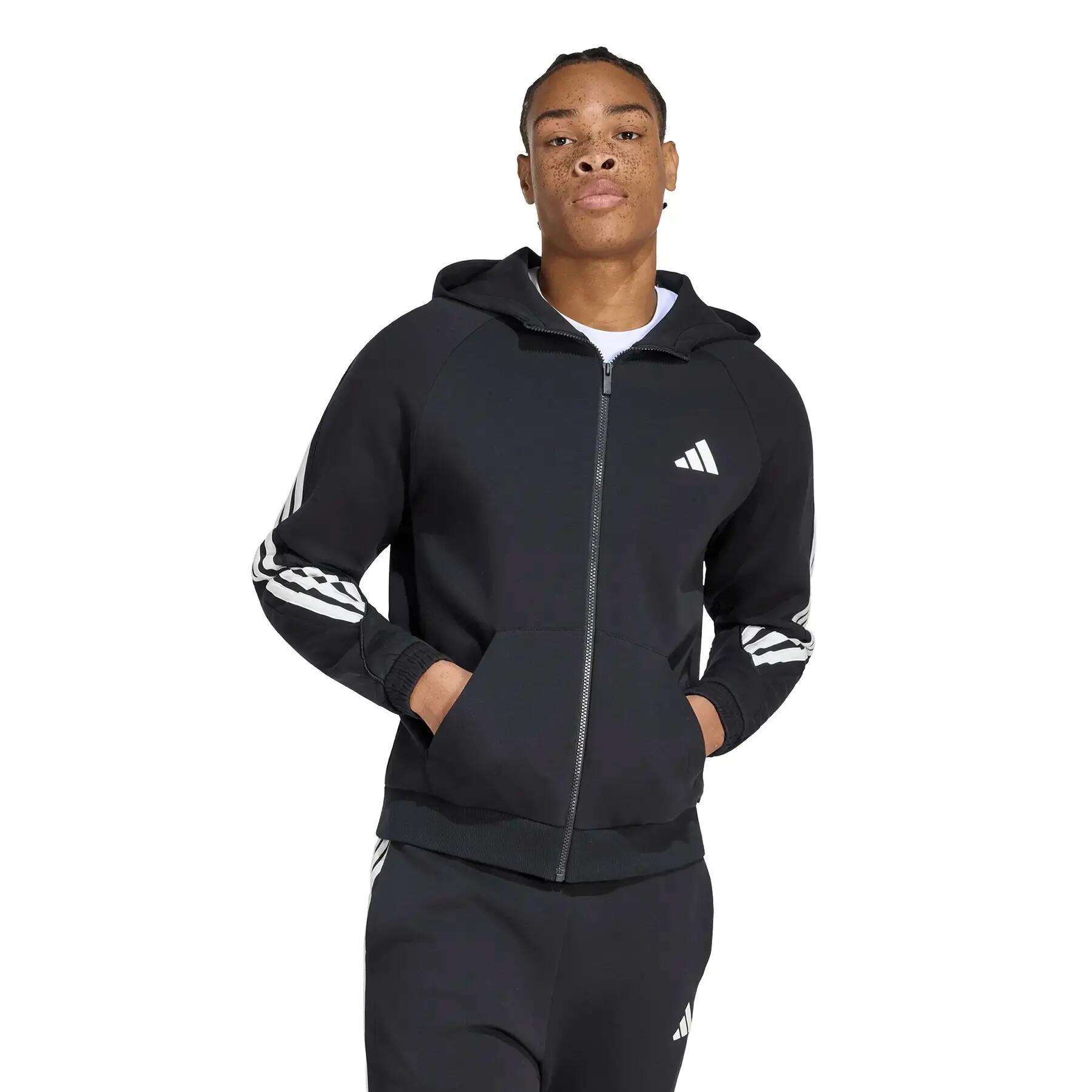 Sweatshirt à capuche full zip adidas Stadium 3-Stripes 2/6