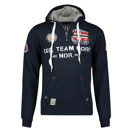 Sweatshirt für Herren – Wandern – mit Kapuze – Vollreißverschluss – dunkelblau