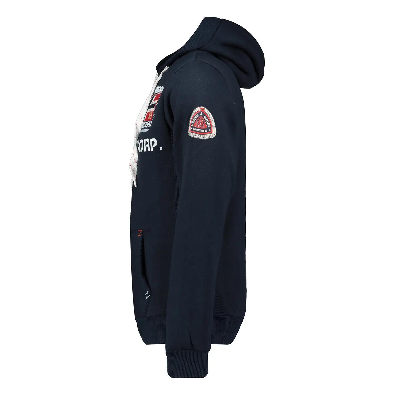 Sweatshirt Herren – Wandern – Kapuzenpullover – Vollreißverschluss – dunkelblau 4/4