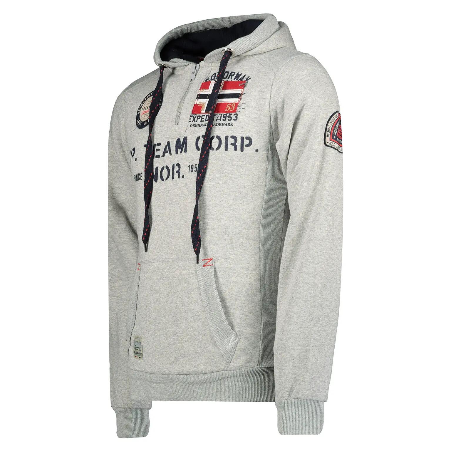 Sweatshirt für Herren – Bergtour – mit Kapuze – grau 2/4