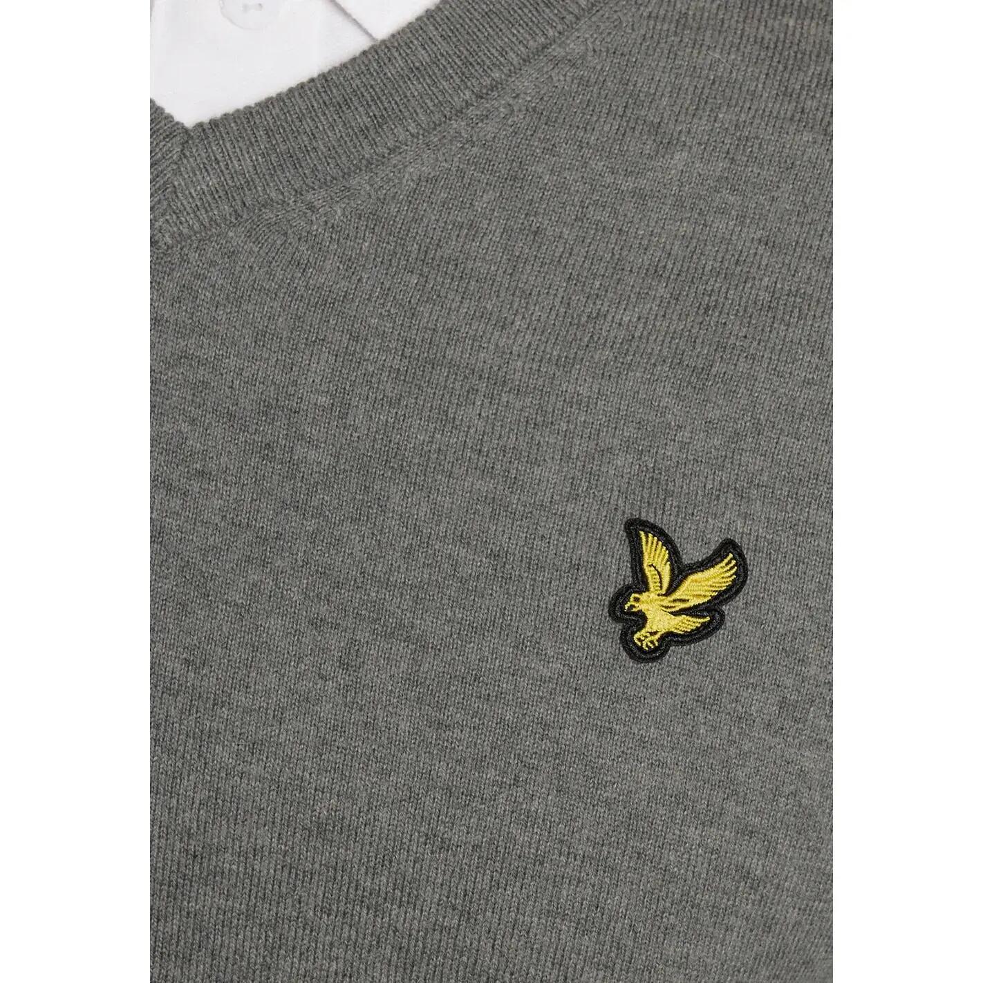 Pull col V en laine Lyle & Scott Arygle 6/6