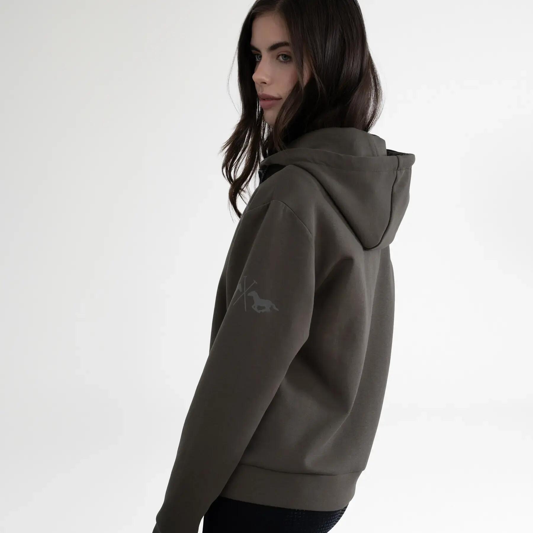 Sweatshirt équitation à capuche full zip femme HV Polo Joan 3/4