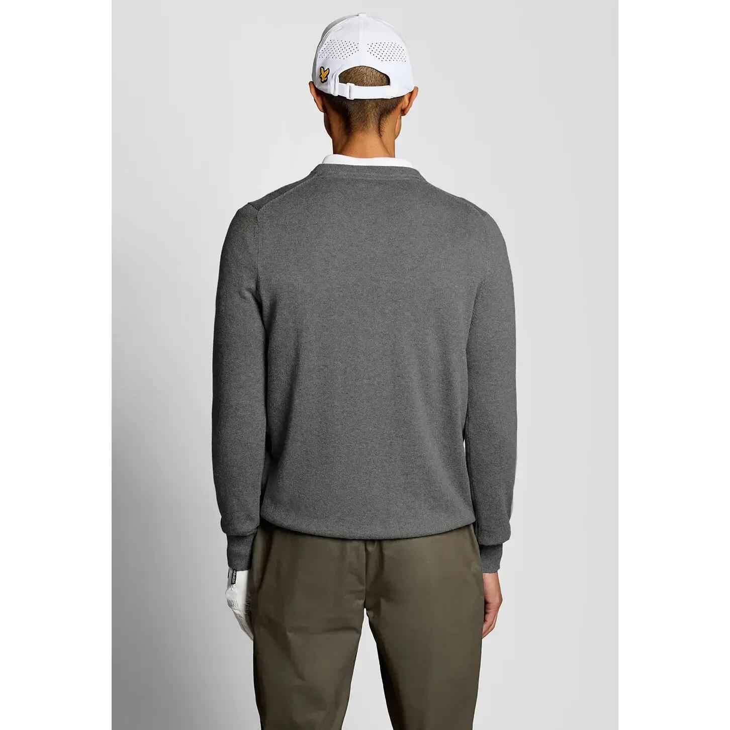 Pull col V en laine Lyle & Scott Arygle 4/6