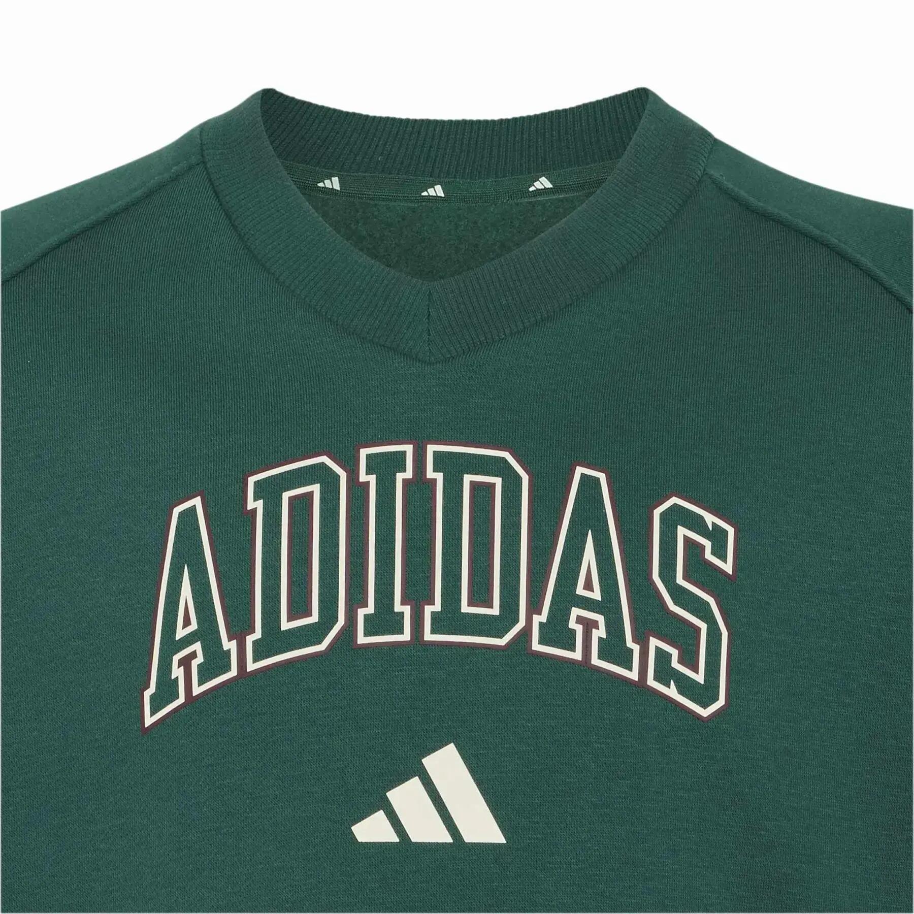 V-Ausschnitt Sweatshirt Mädchen adidas Seasonals Collegiate Typography 3/5