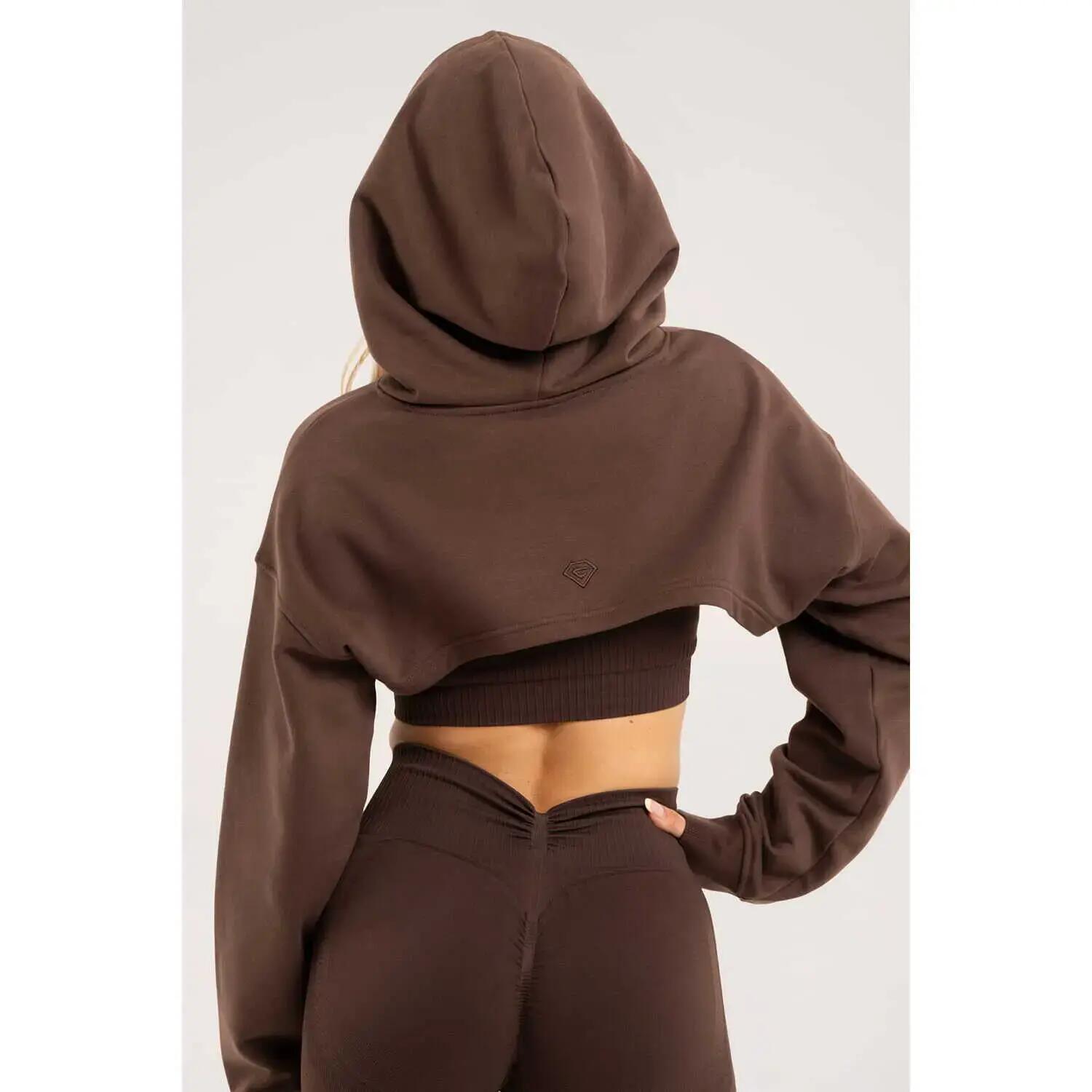 Dames Cropped Hoodie Gym Glamour 4/5