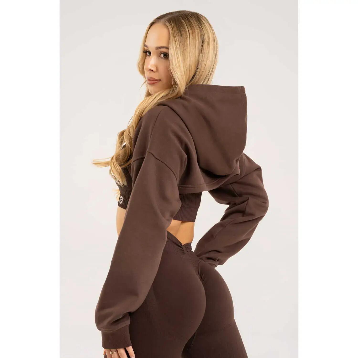 Dames Cropped Hoodie Gym Glamour 3/5
