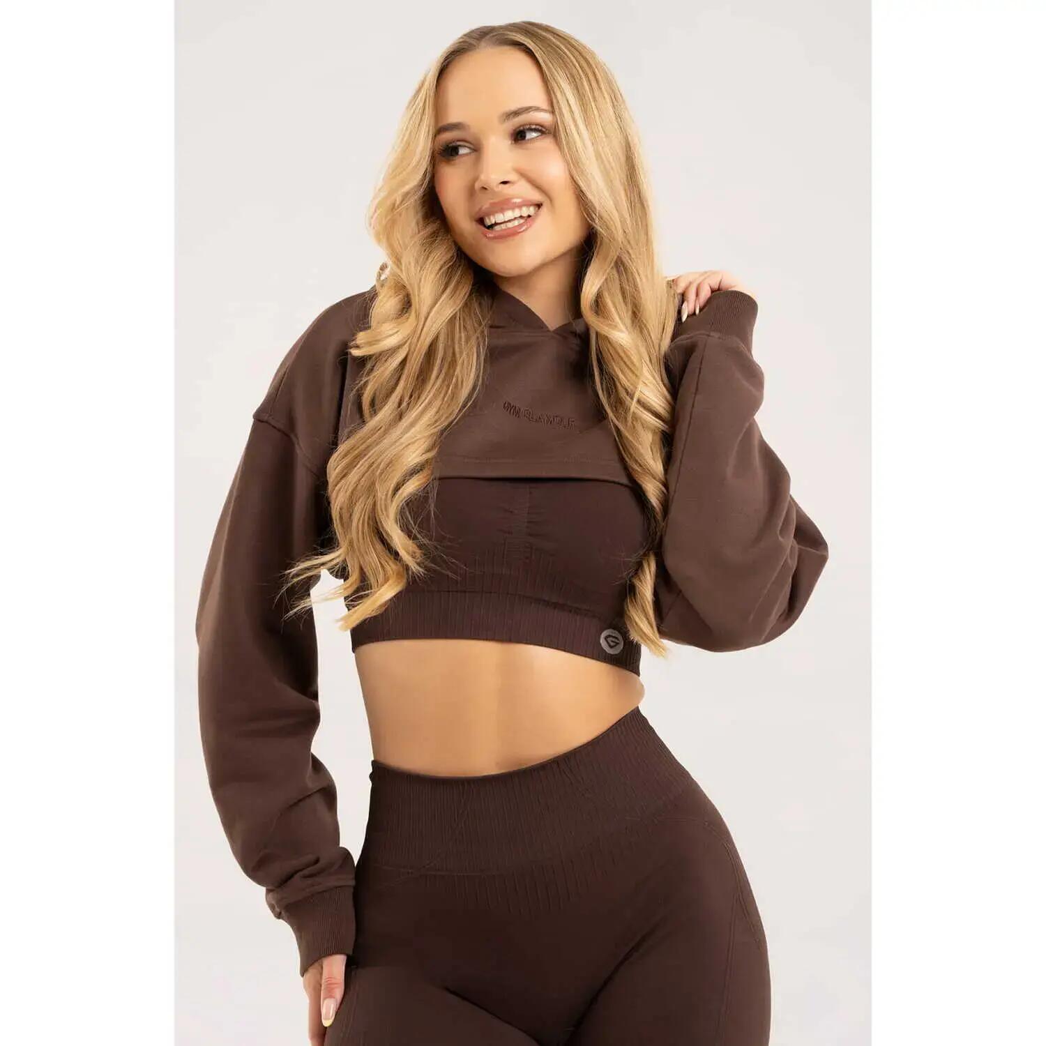 Dames Cropped Hoodie Gym Glamour 2/5