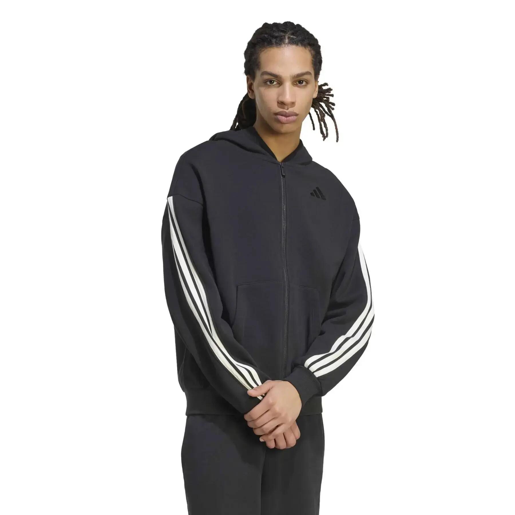 Sweatshirt à capuche full zip adidas 3-Stripes 2/6