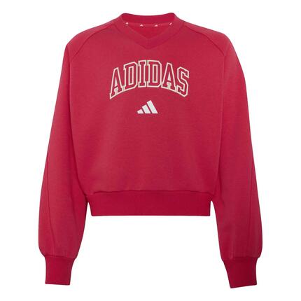 Sweatshirt col V fille adidas Seasonals Collegiate Typography