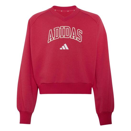 Sweatshirt col V fille adidas Seasonals Collegiate Typography