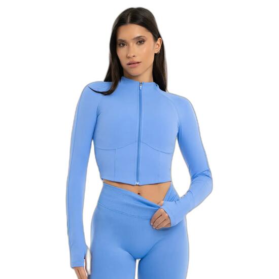 Damen Zip-Hoodie Gym Glamour Corset