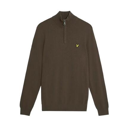 Katoenen en merinowol trui 1/4 rits Lyle & Scott