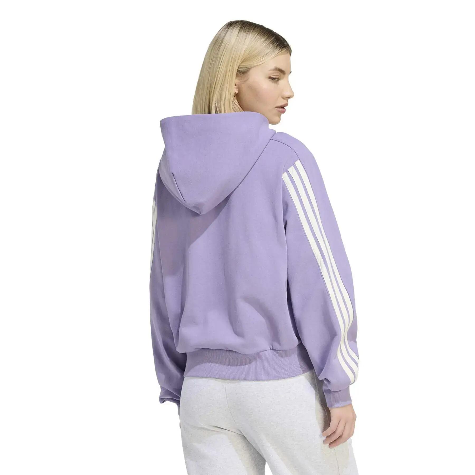 Sweatshirt à capuche full zip femme adidas 3-Stripes 4/6