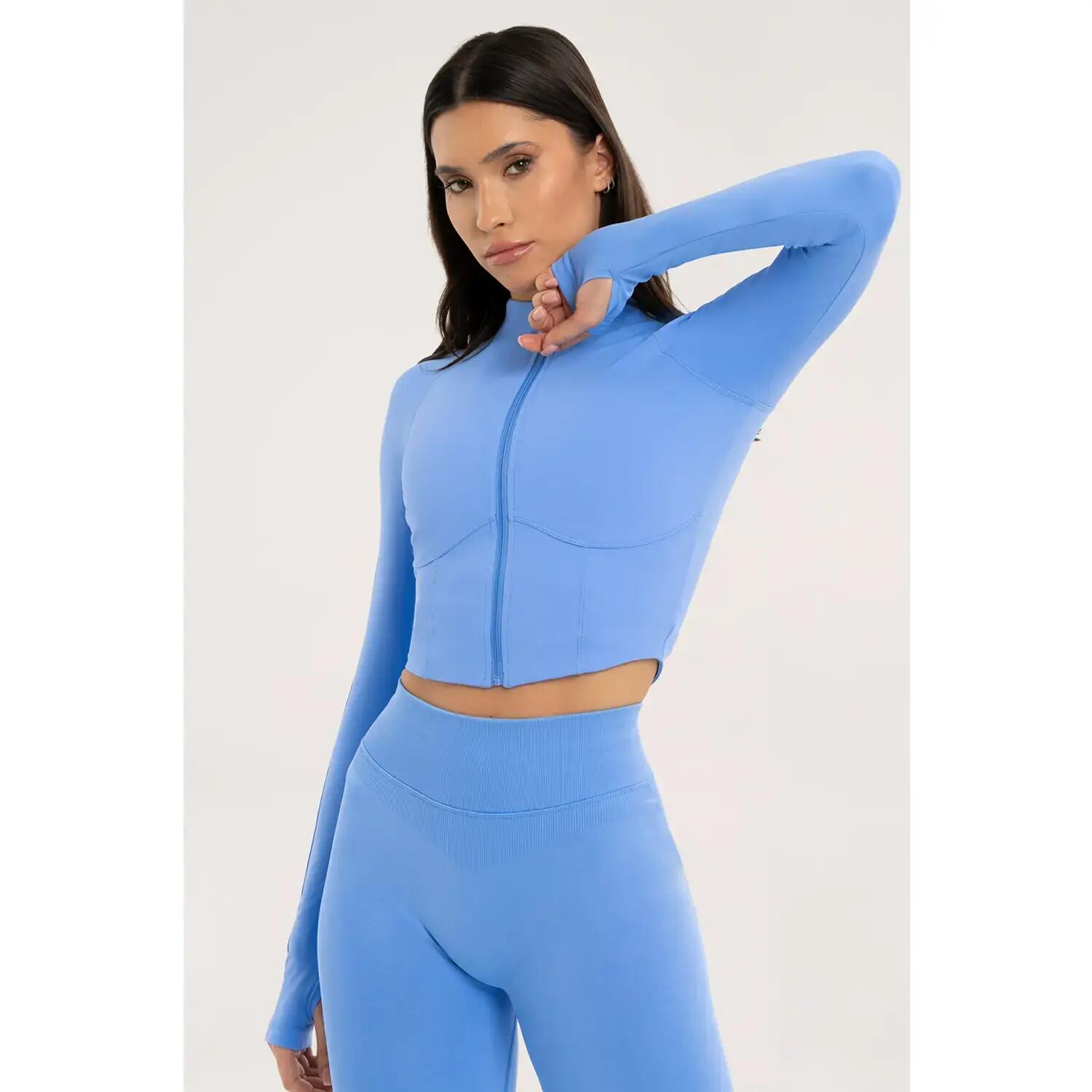 Dames Zipper Sweatshirt Gym Glamour Corset 2/5