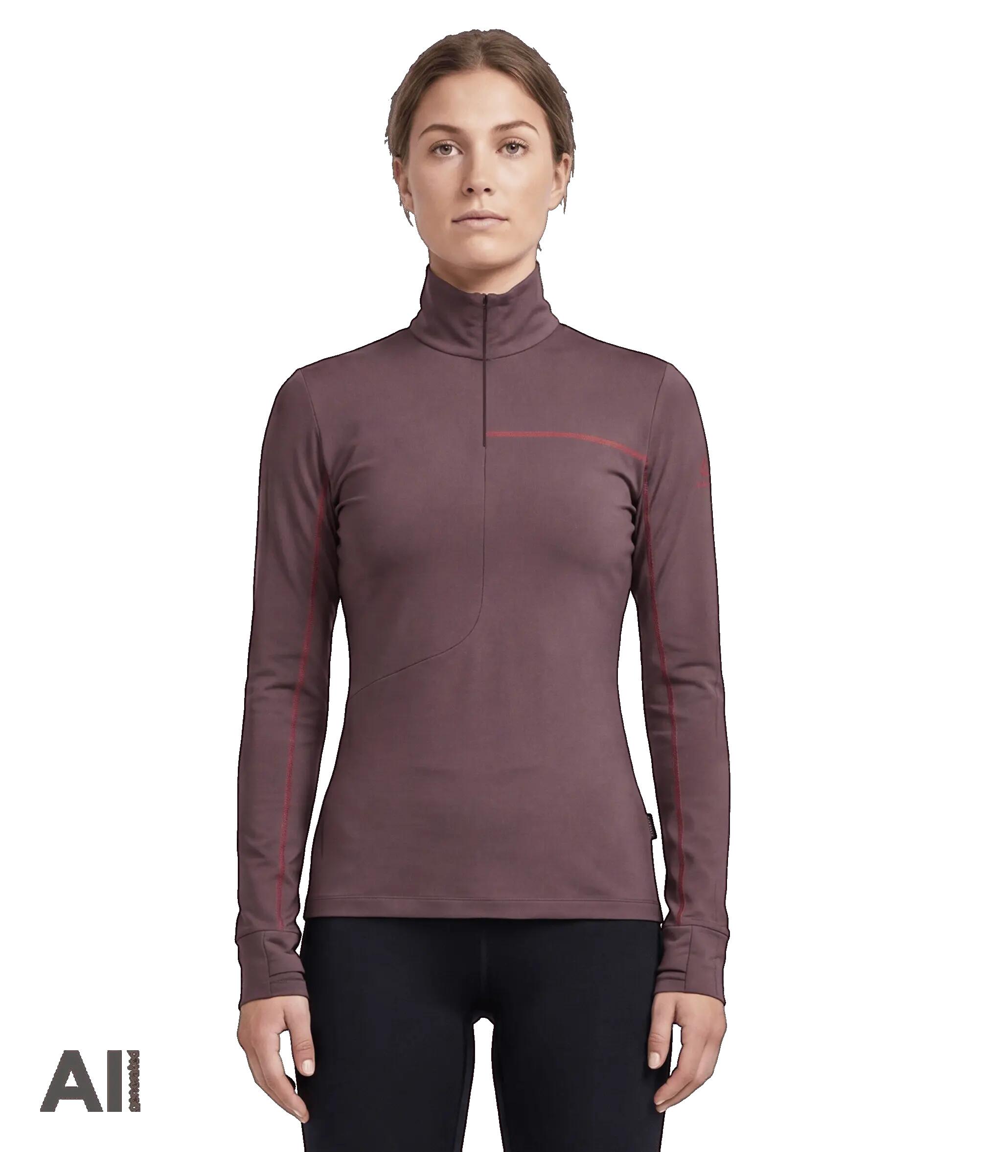 W MIDLAYER FINE TRANSTEX MERINO 3/4