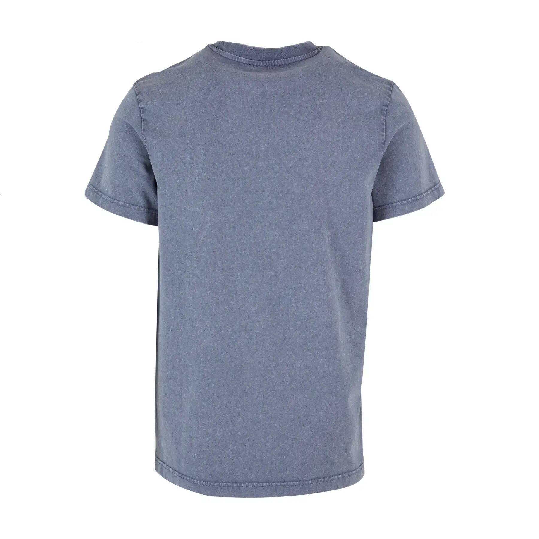 T-shirt desbotado de gola redonda Build Your Brand Acid 2/4
