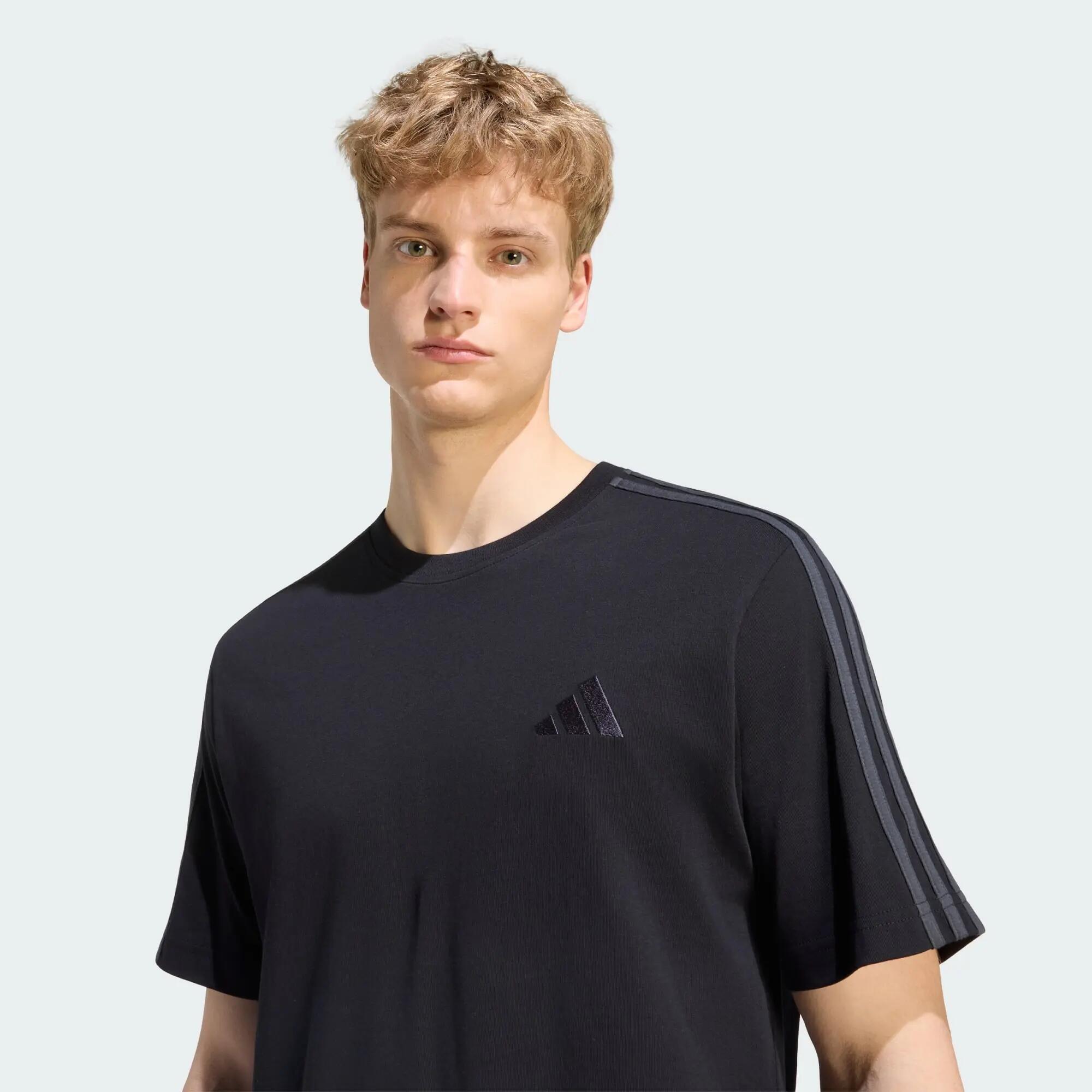 T-shirt jersey 3 bandes avec logo à gauche de la poitrine Essentials 4/6