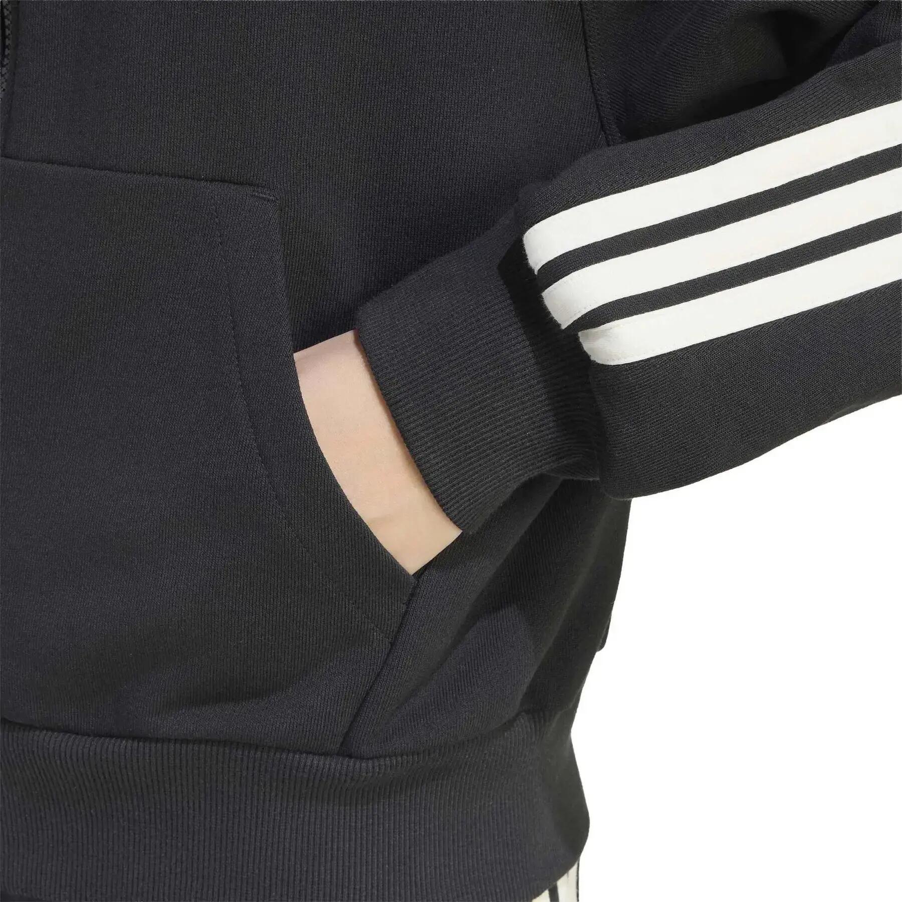 Felpa con cerniera a cappuccio da donna adidas 3-Stripes 6/6