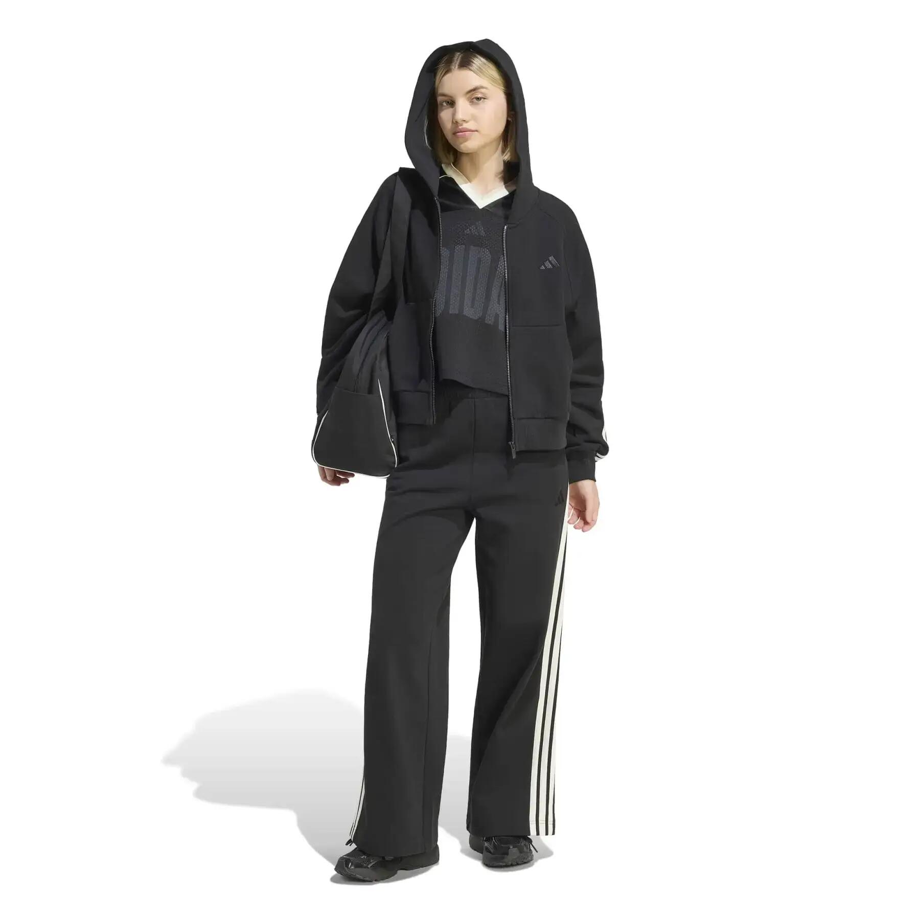 Felpa con cerniera a cappuccio da donna adidas 3-Stripes 3/6