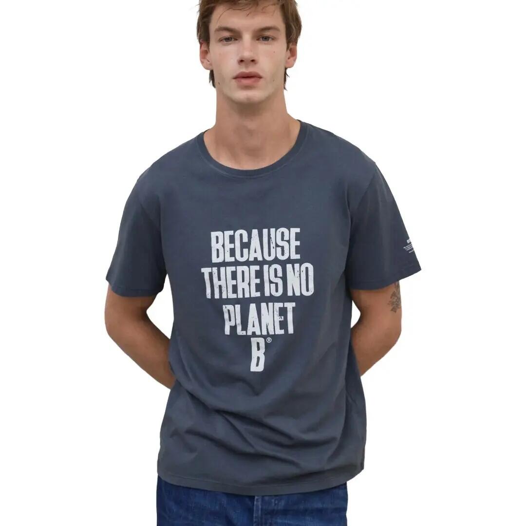 Camiseta Azul Ecoalf Min T-Shirt Steel Blue De Corte Regular 2/4