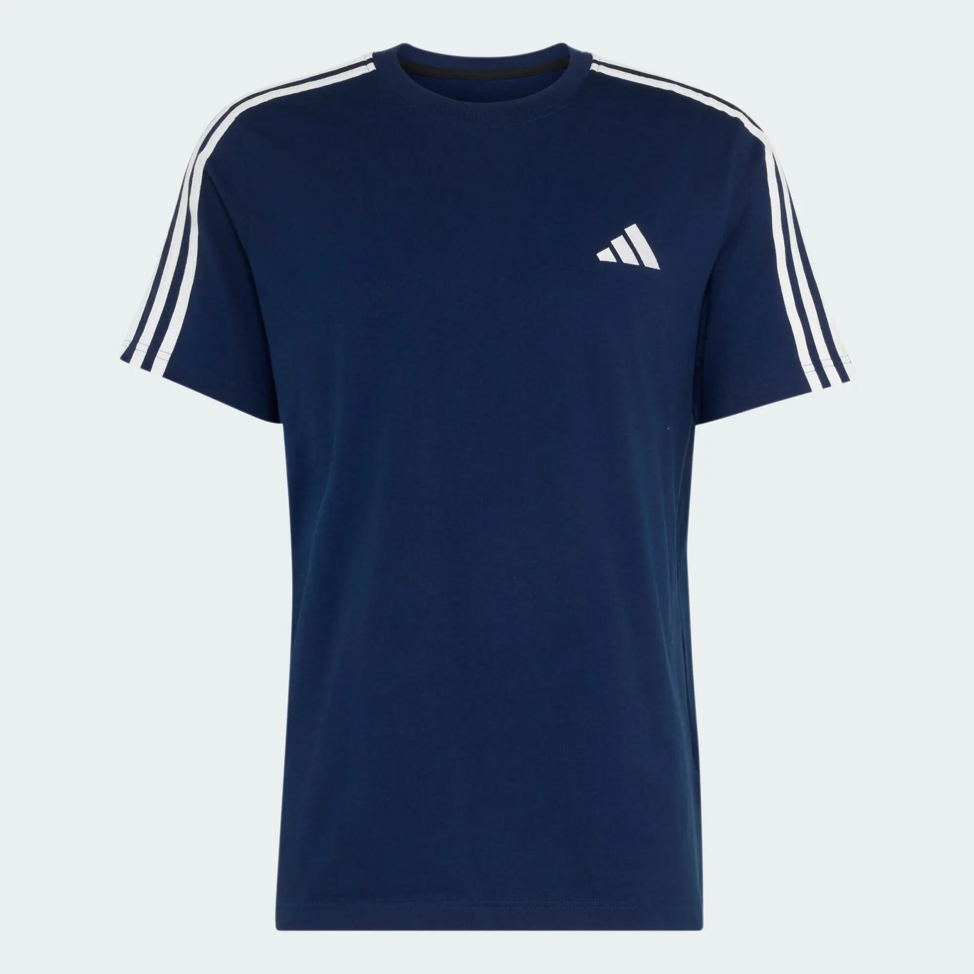 Essentials 3-Stripes Single Jersey T-shirt met Logo Links op de Borst 2/6