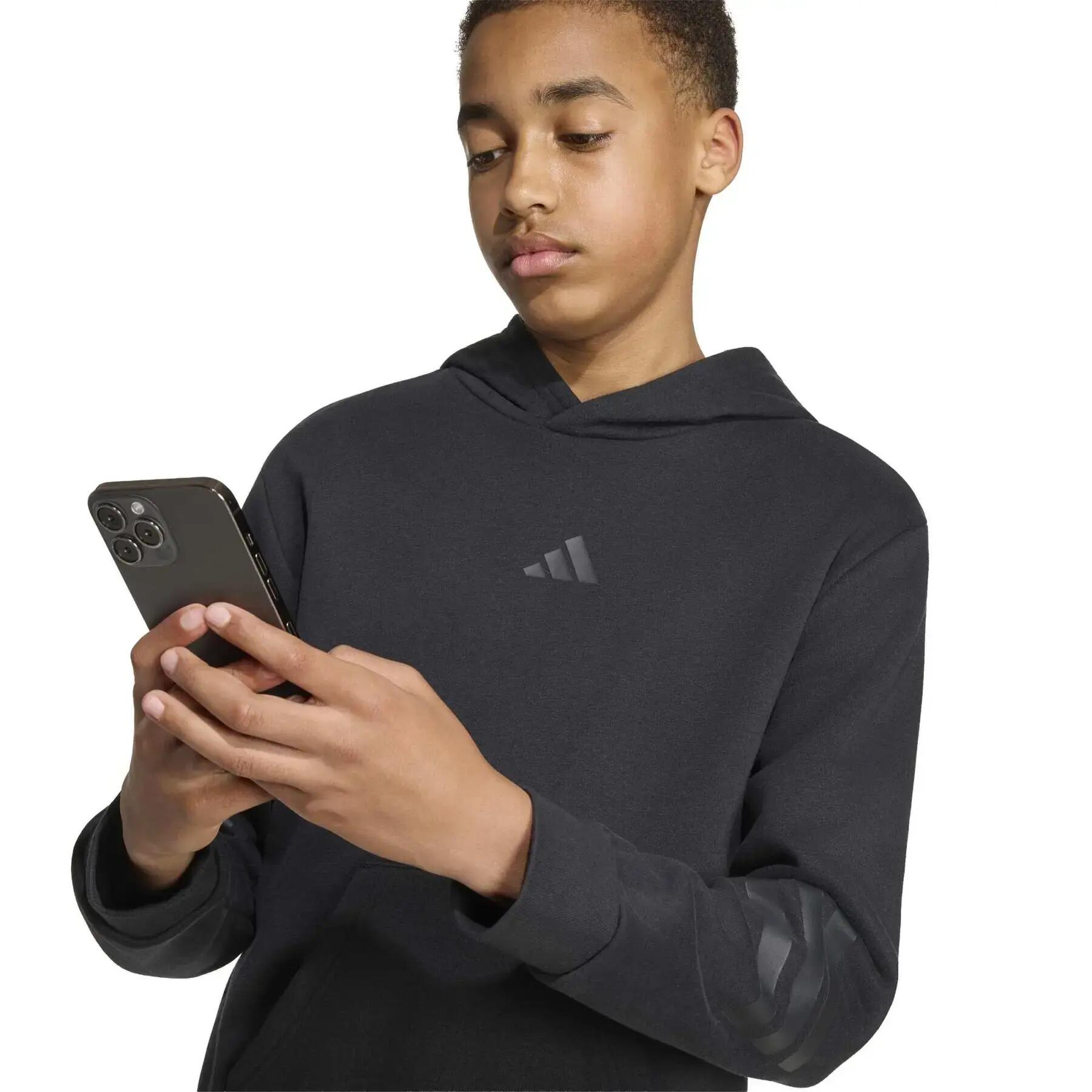 Sweatshirt à capuche enfant adidas Future Icons 3 stripes 7/7