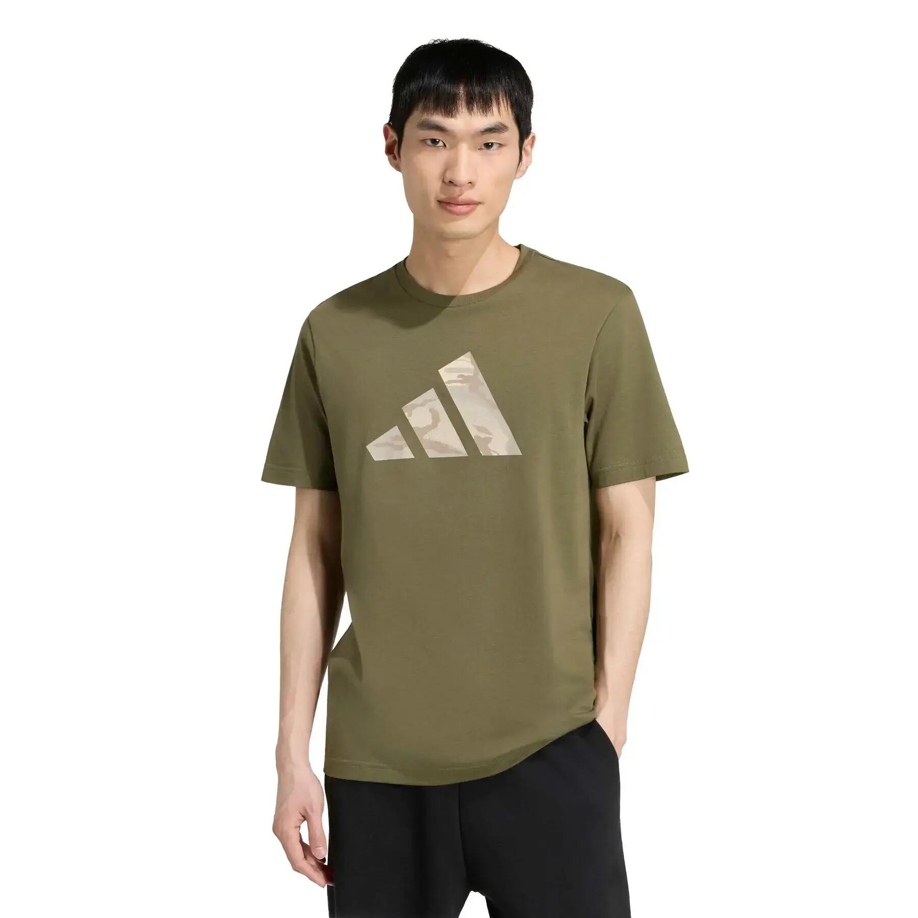 T-shirty adidas Camo Three Bar Logo 2/6