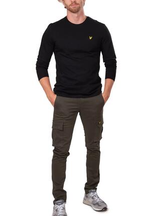 Einfarbiges T-Shirt mit langen Ärmeln Lyle & Scott