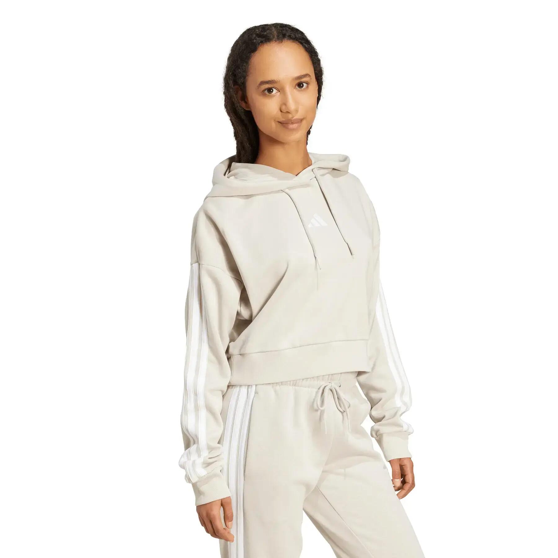 Felpa con cappuccio da donna adidas Essentials 3 Stripes 3/6