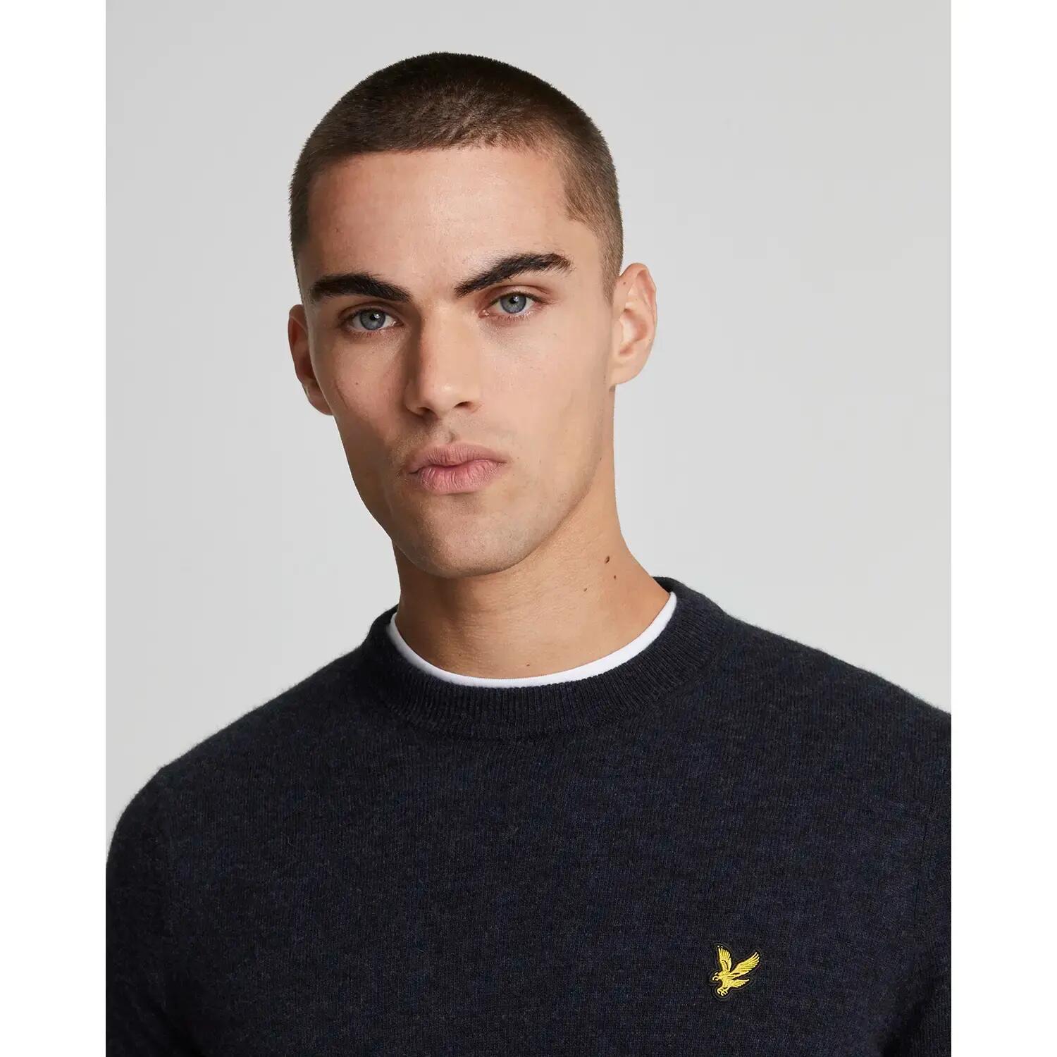 Jersey de lana de cordero con cuello redondo Lyle & Scott Blend 5/5
