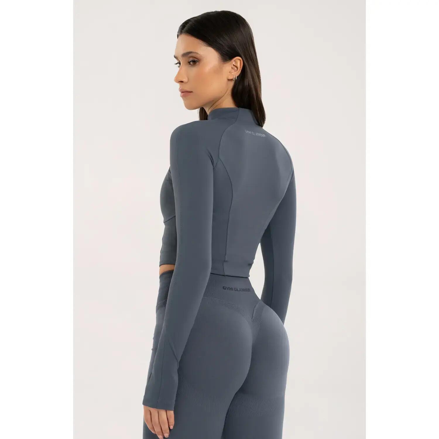 Dames Crop Zipp Hoodie Gym Glamour 3/5