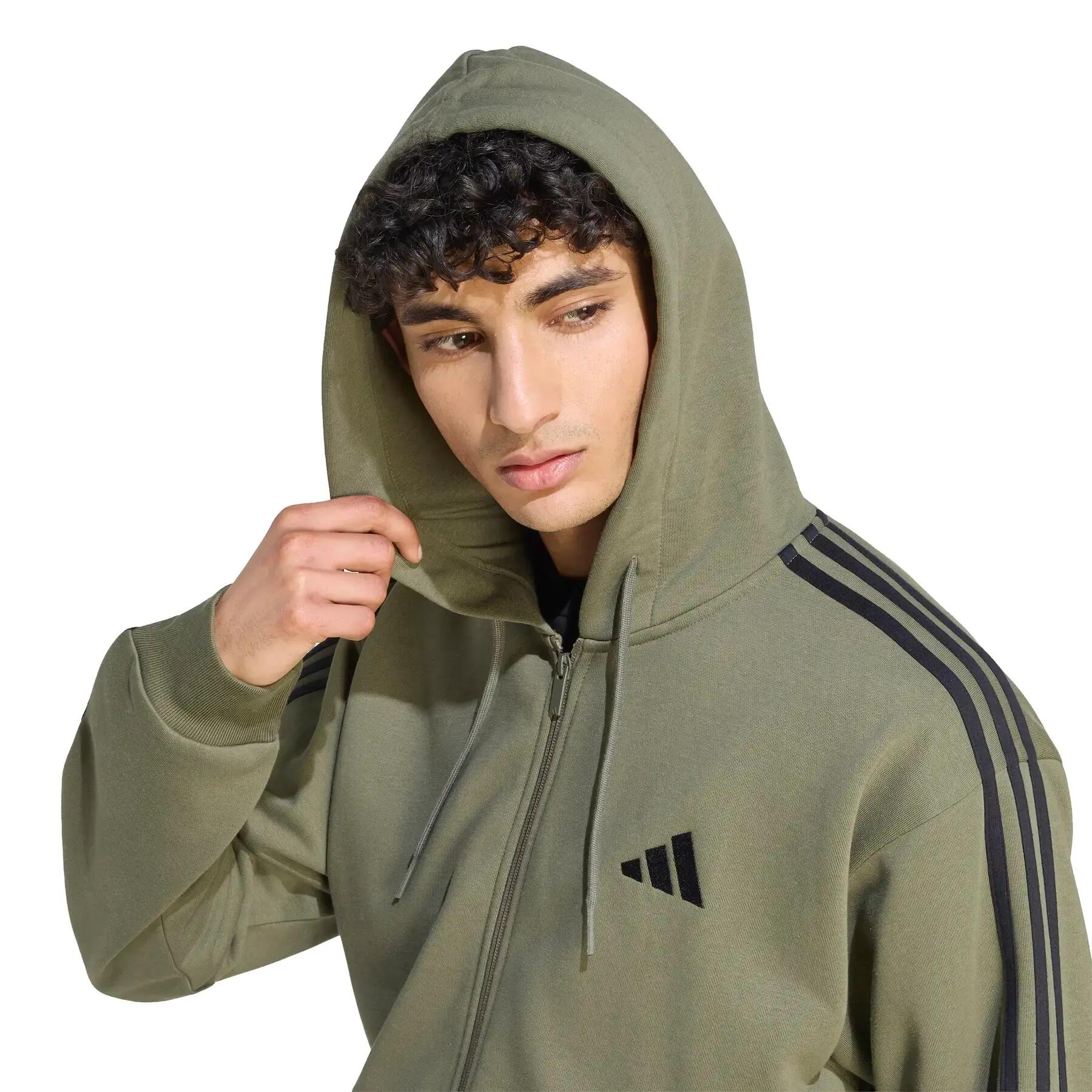 Felpa con cerniera a cappuccio adidas Essentials 3-Stripes 5/6