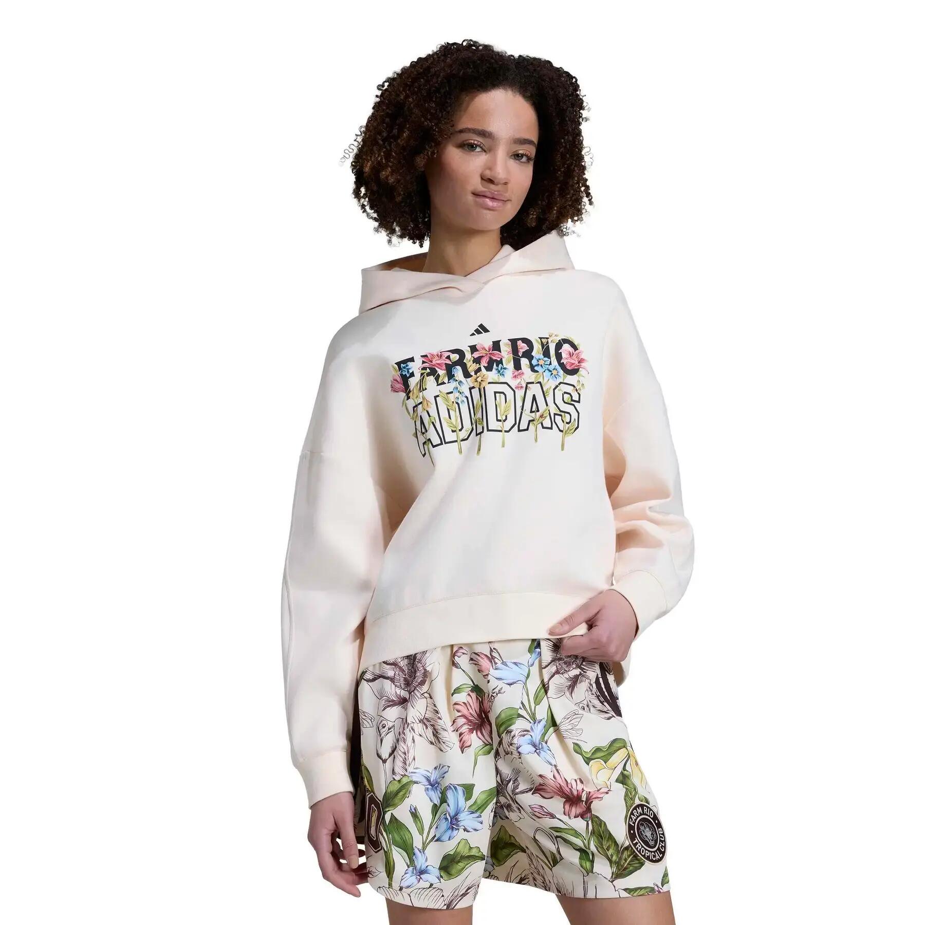 Felpa con cappuccio da donna adidas X Farm Rio 2/6