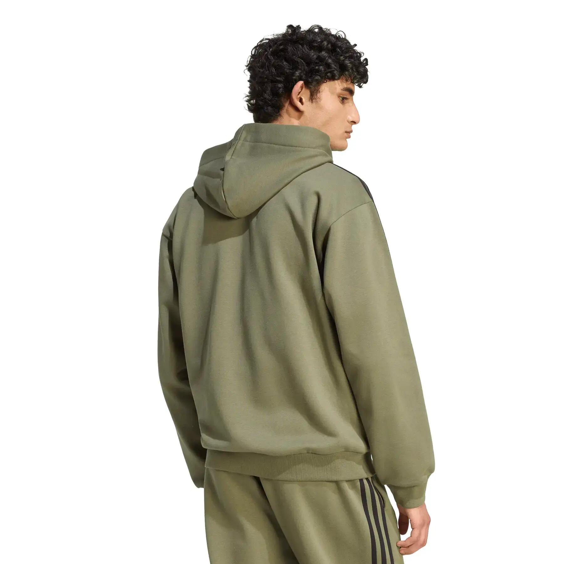 Felpa con cerniera a cappuccio adidas Essentials 3-Stripes 3/6
