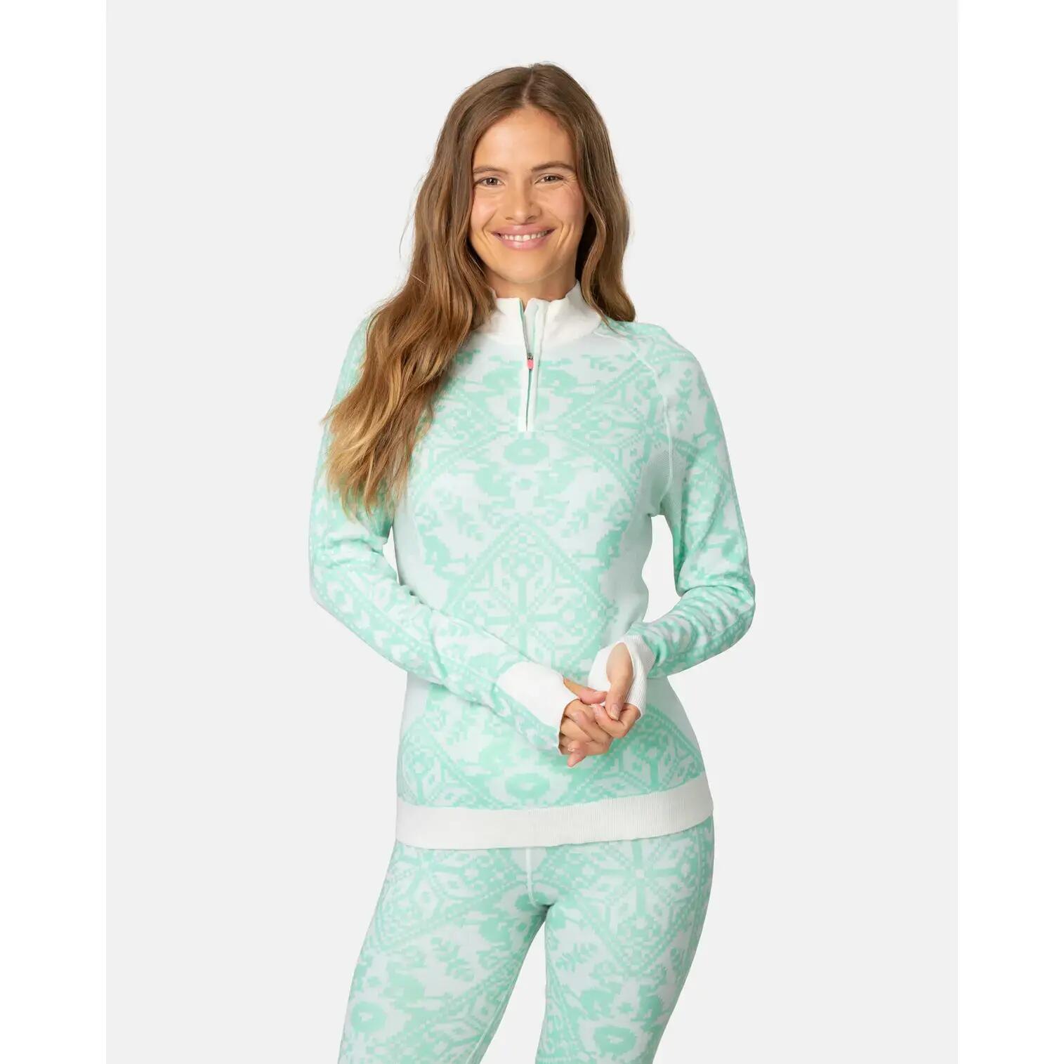 Maglia sottile 1/2 zip a maniche lunghe donna Kari Traa Saga 3/5