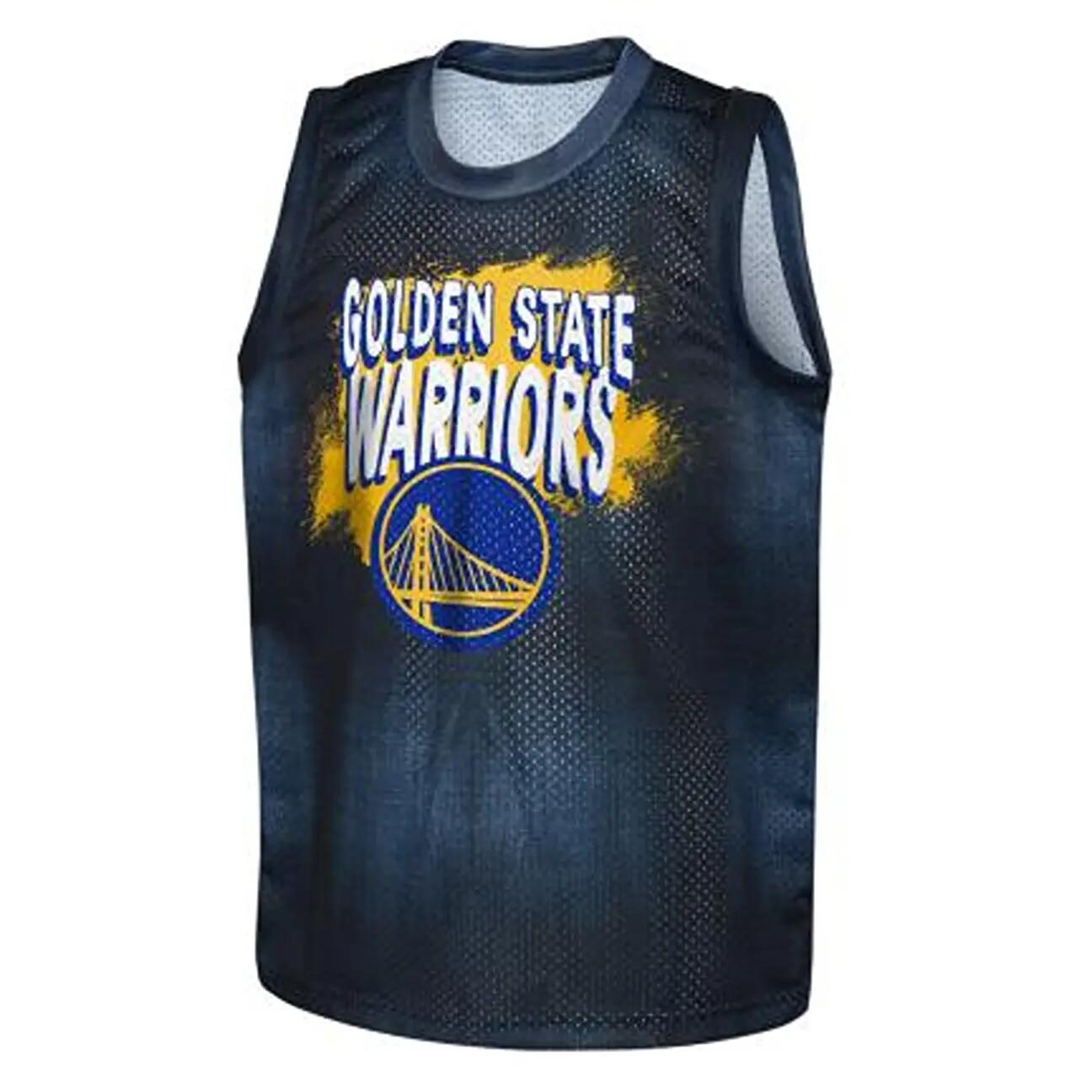 OUTERSTUFF NBA Heating Up Junior maieu Golden State Warriors bleumarin